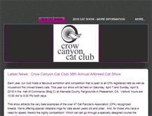 Tablet Screenshot of crowcanyoncatclub.org
